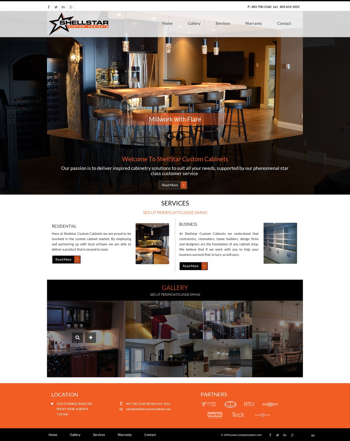 Web Design par pb pour Shellstar Custom Cabinets LTD | Design #5631556