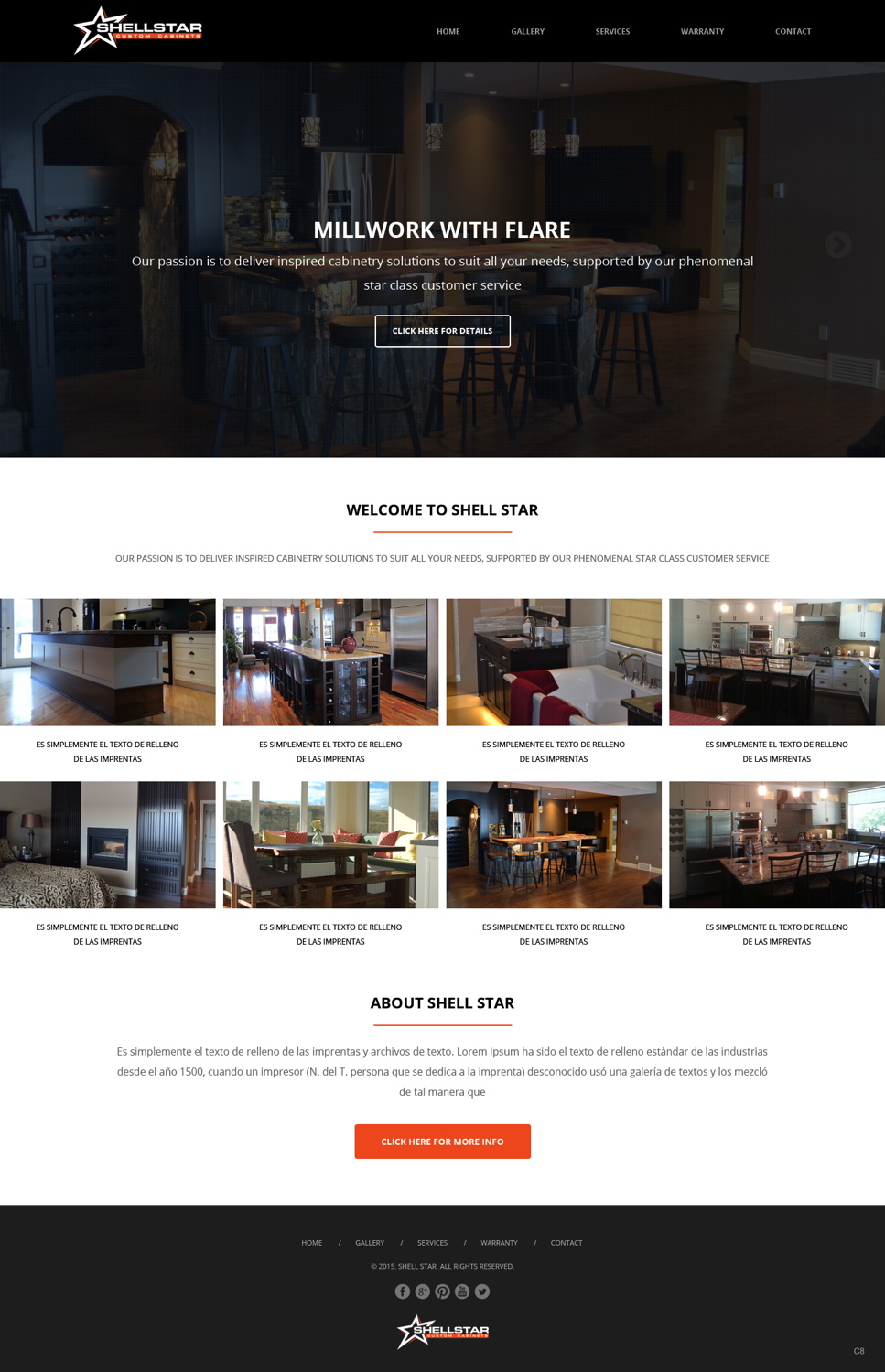 Web Design by pb for Shellstar Custom Cabinets LTD | Design #5631560
