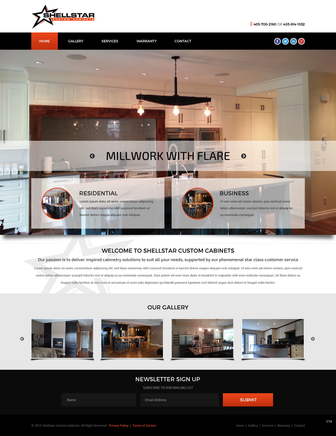Web Design by pb for Shellstar Custom Cabinets LTD | Design #5631571