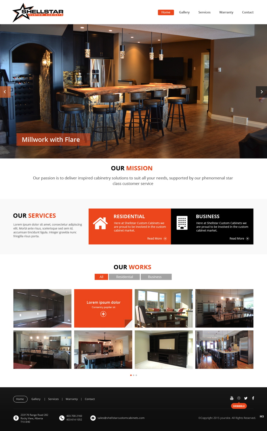 Web Design by pb for Shellstar Custom Cabinets LTD | Design #5631574