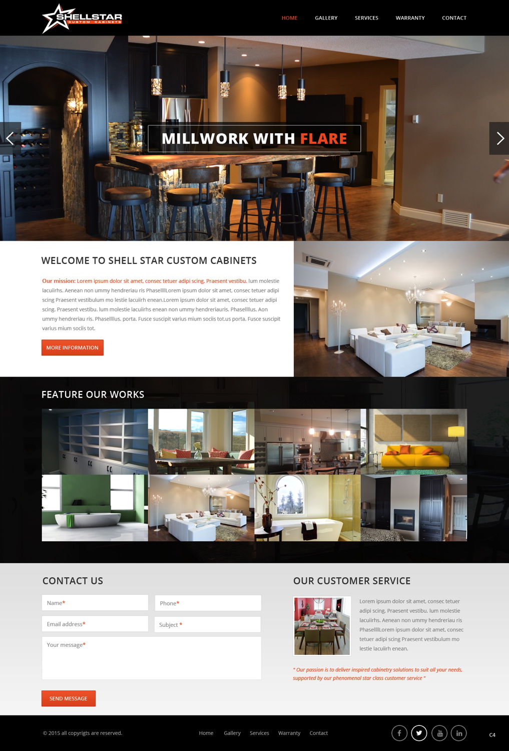 Web Design by pb for Shellstar Custom Cabinets LTD | Design #5631579