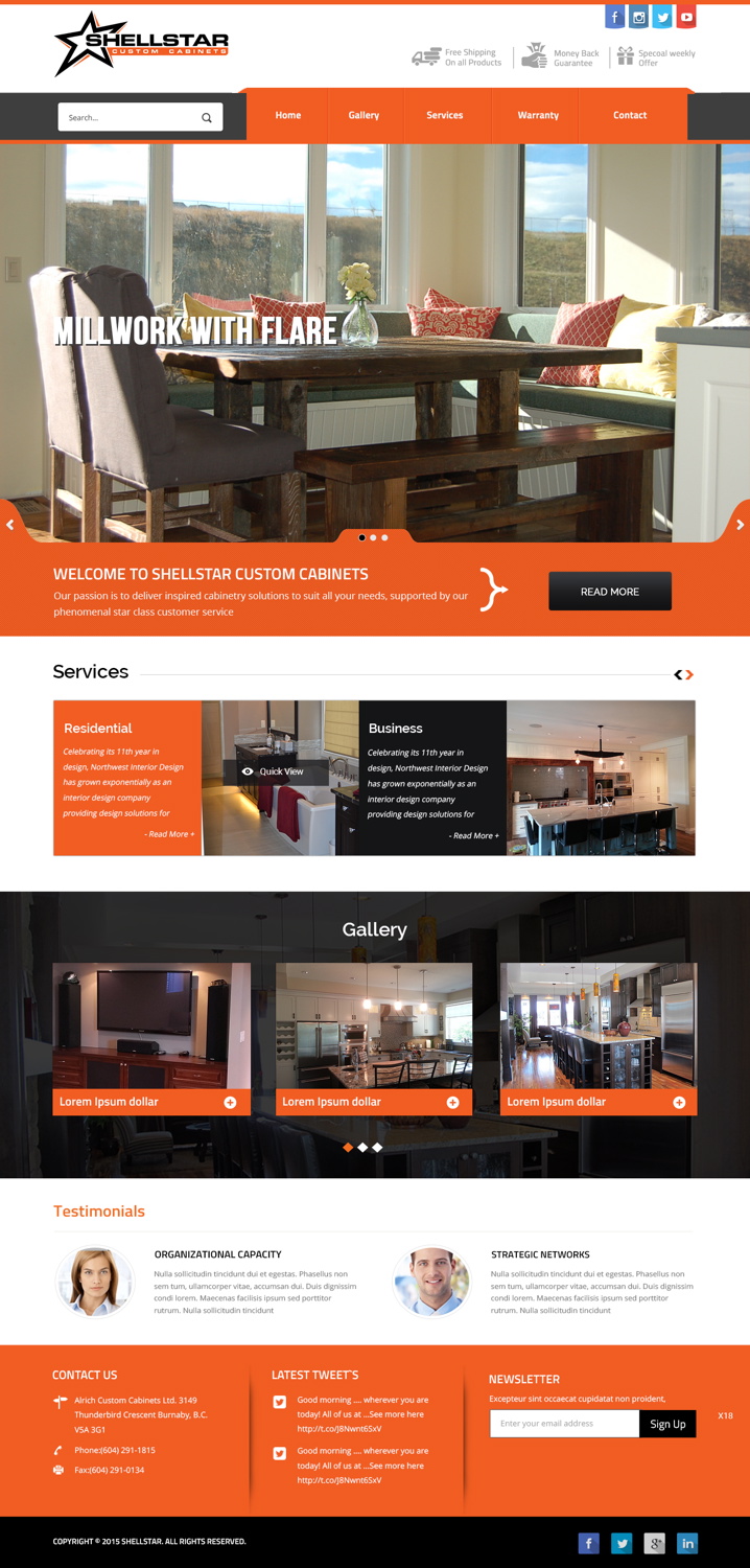 Web-Design von pb für Shellstar Custom Cabinets LTD | Design #5631620