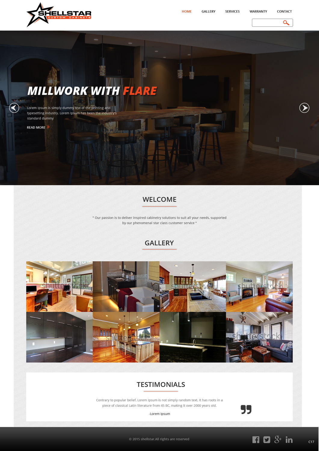 Web Design by pb for Shellstar Custom Cabinets LTD | Design #5631624