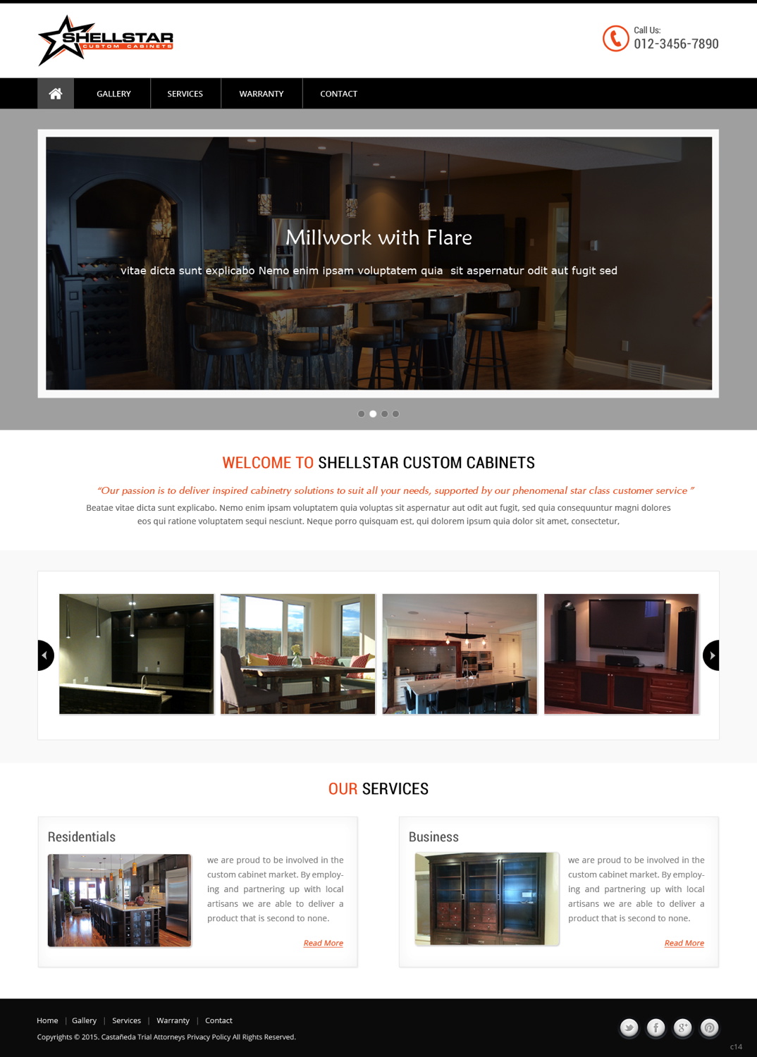 Web-Design von pb für Shellstar Custom Cabinets LTD | Design #5631629