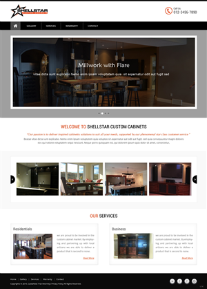 Web Design by pb for Shellstar Custom Cabinets LTD | Design: #5631629
