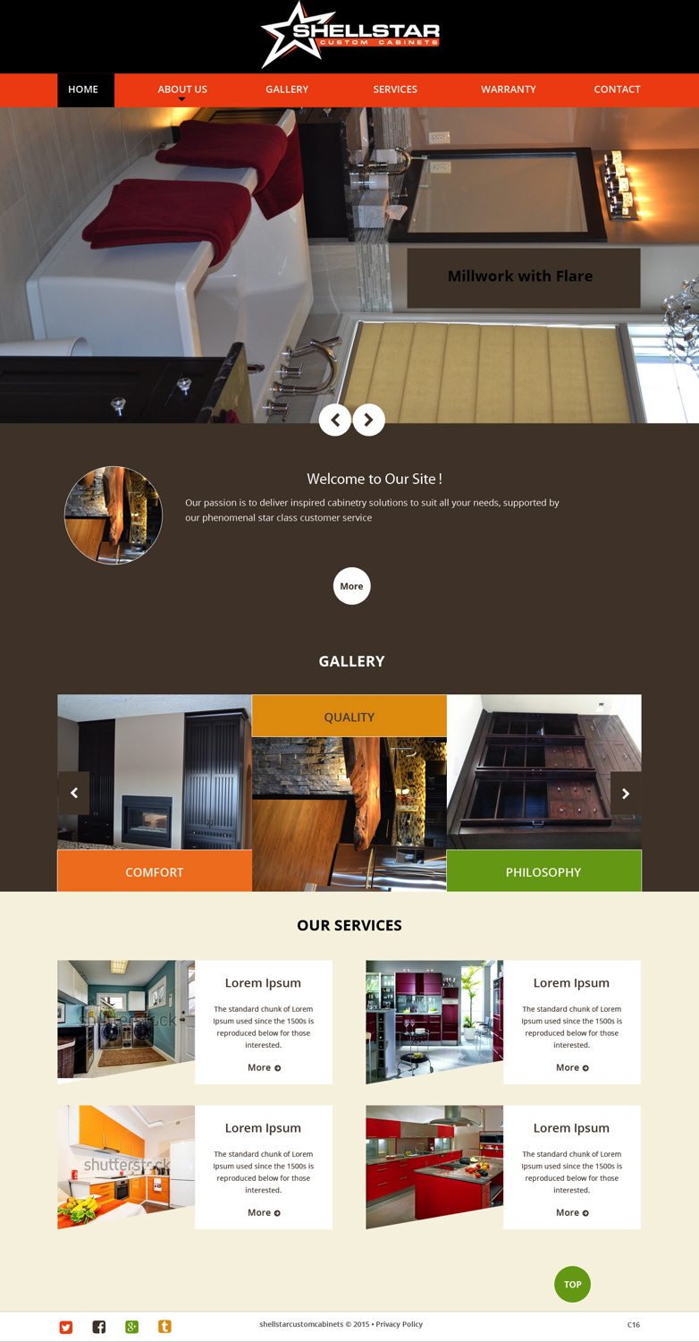 Web-Design von pb für Shellstar Custom Cabinets LTD | Design #5631638