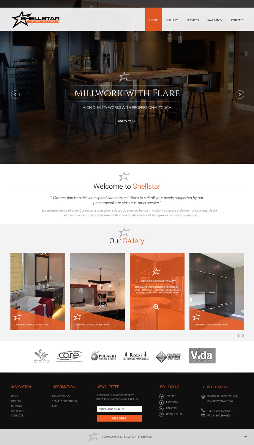 Web-Design von pb für Shellstar Custom Cabinets LTD | Design #5631645