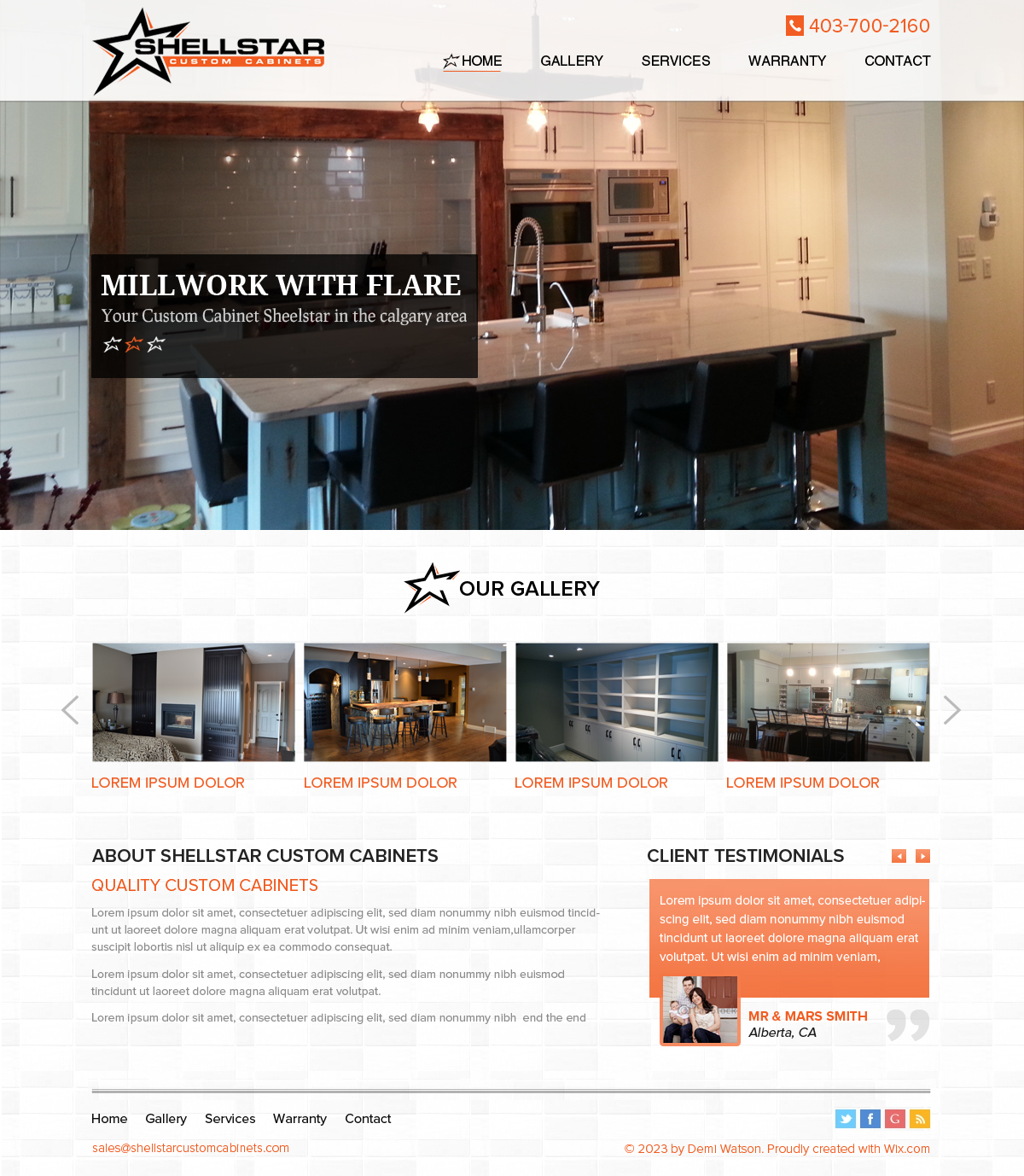 Web Design by OM for Shellstar Custom Cabinets LTD | Design #5626447