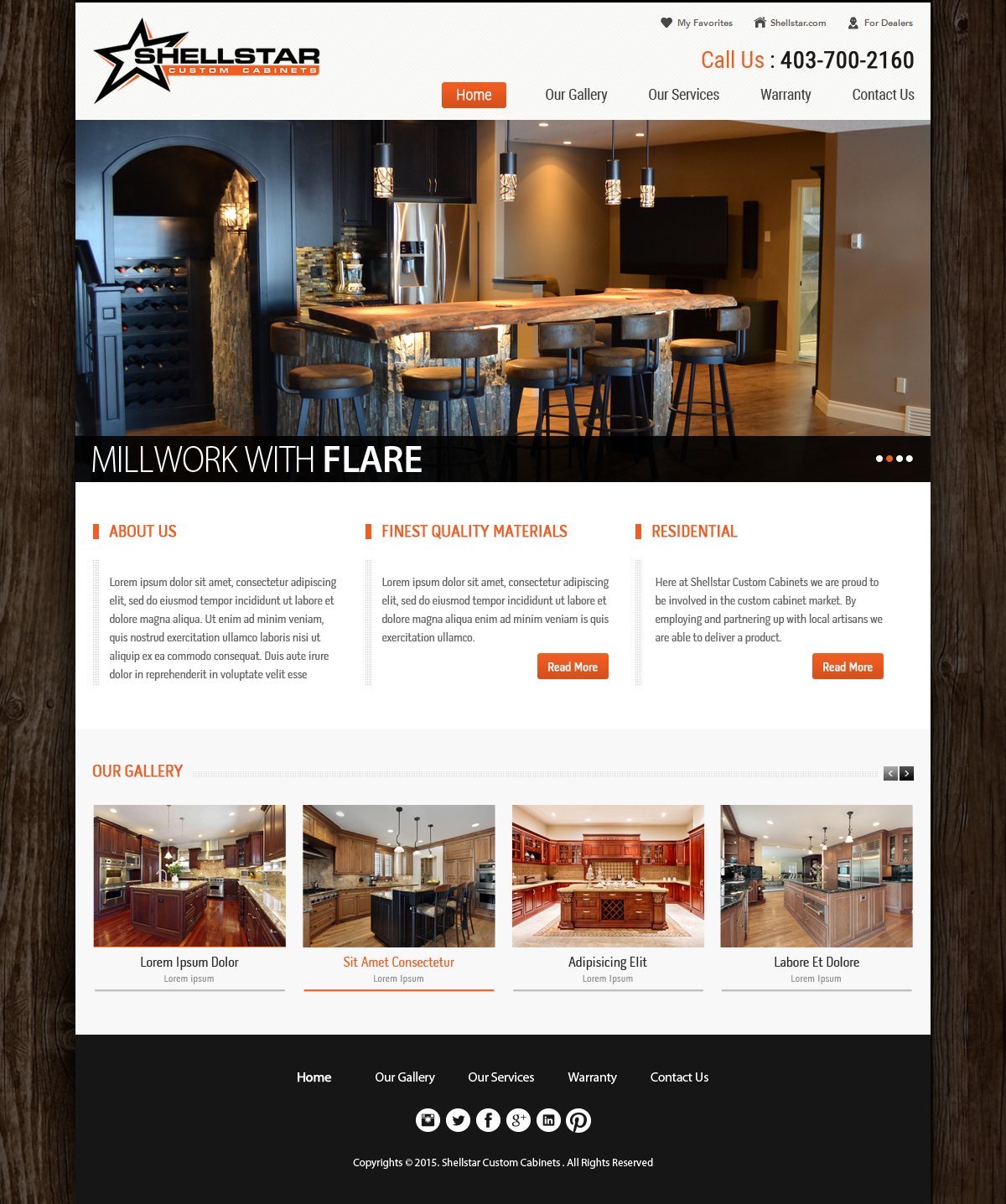 Web Design by OM for Shellstar Custom Cabinets LTD | Design #5626505