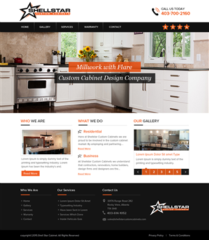 Web Design by OM for Shellstar Custom Cabinets LTD | Design: #5626517