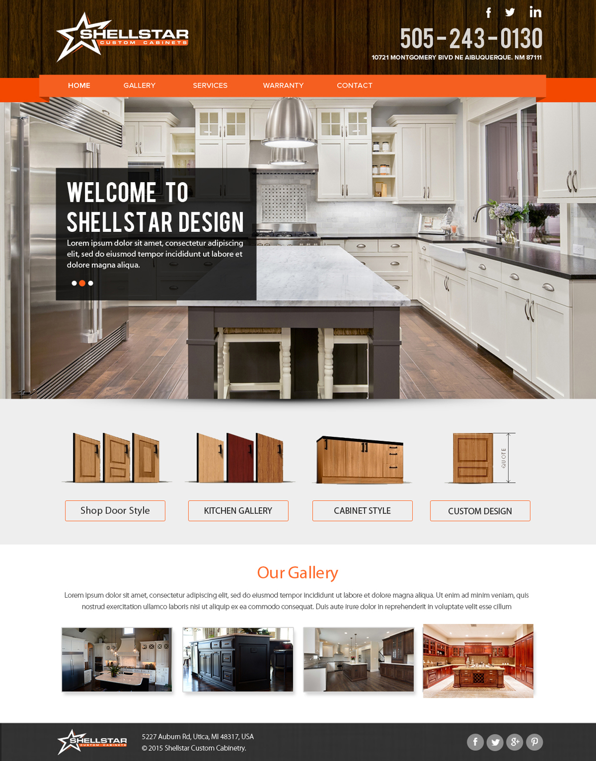 Web Design by OM for Shellstar Custom Cabinets LTD | Design #5626529