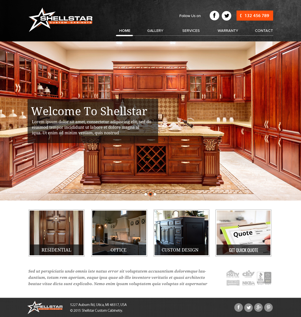 Web Design by OM for Shellstar Custom Cabinets LTD | Design #5626533