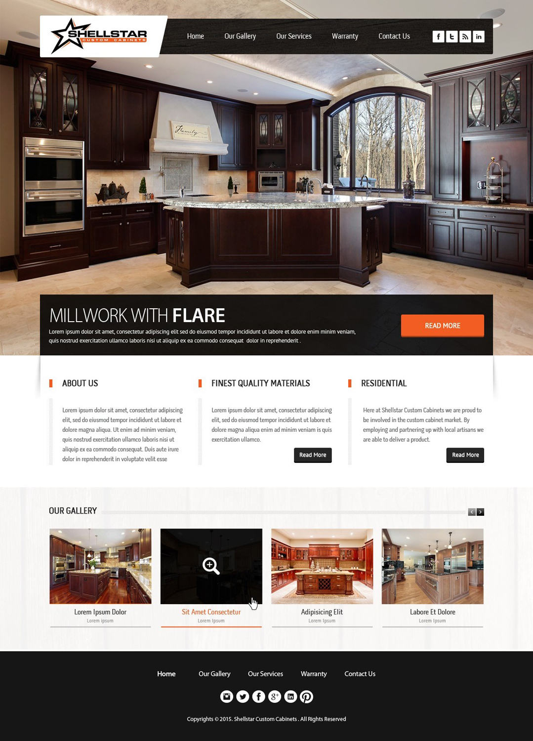 Web Design by OM for Shellstar Custom Cabinets LTD | Design #5653358