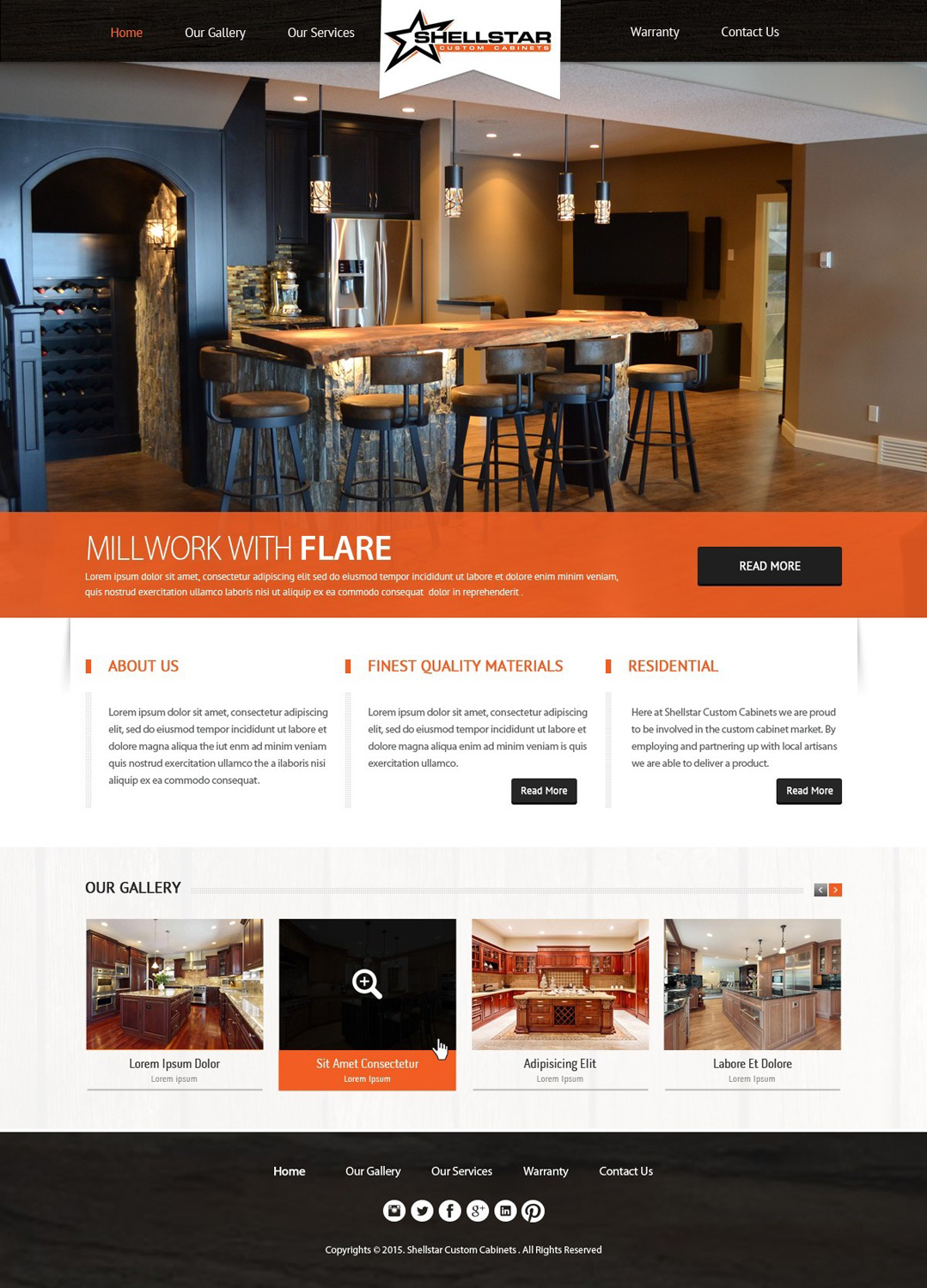 Web-Design von OM für Shellstar Custom Cabinets LTD | Design #5653366
