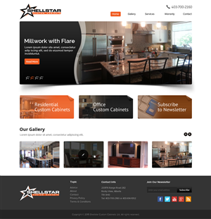 Web Design by OM for Shellstar Custom Cabinets LTD | Design: #5653372