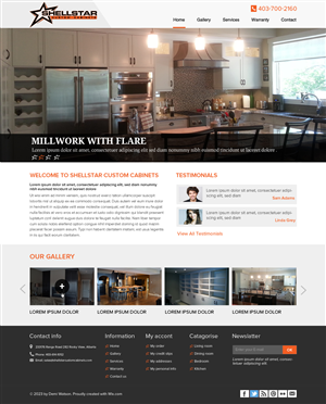 Web Design by OM for Shellstar Custom Cabinets LTD | Design: #5653388