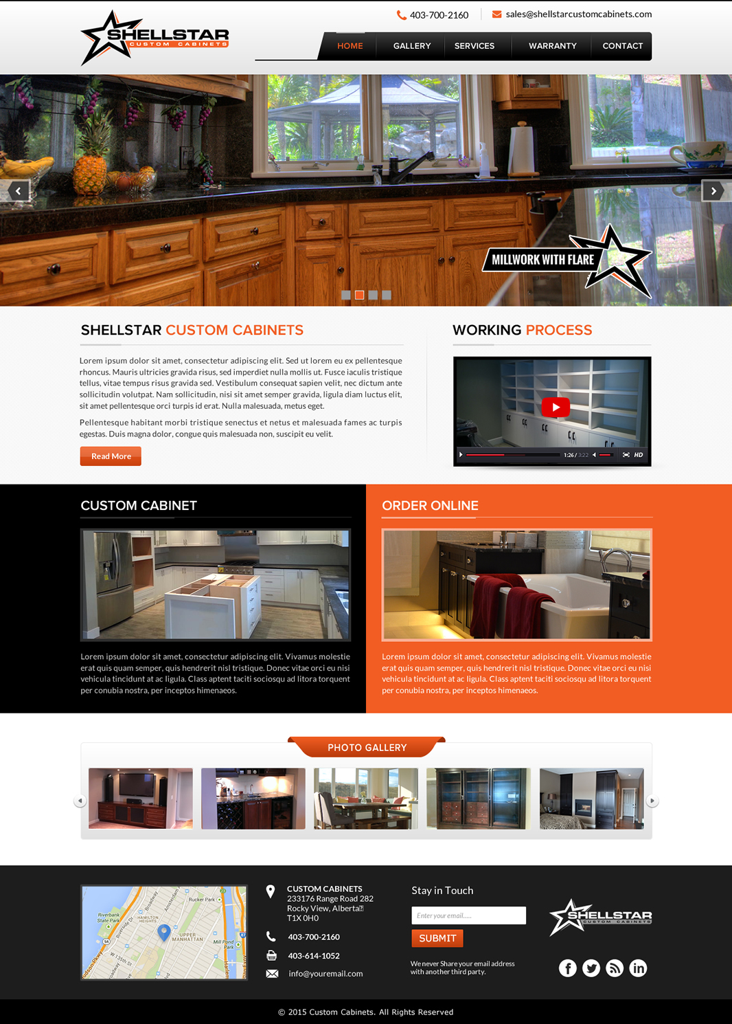 Web Design by Sbss for Shellstar Custom Cabinets LTD | Design #5642413