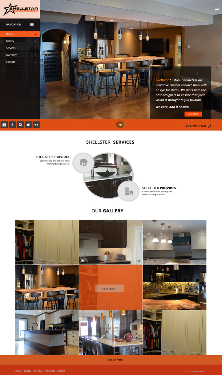 Web Design by GK for Shellstar Custom Cabinets LTD | Design #5618708