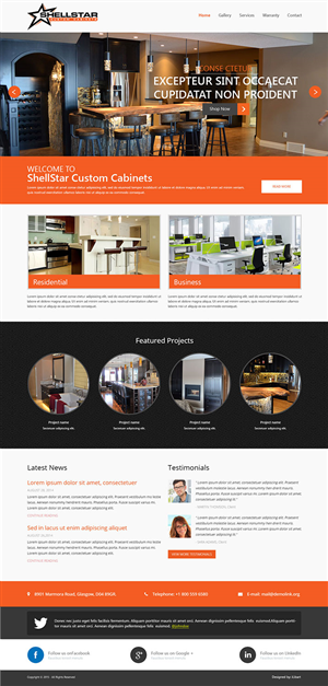Web Design par iLibart pour Shellstar Custom Cabinets LTD | Design #5624182