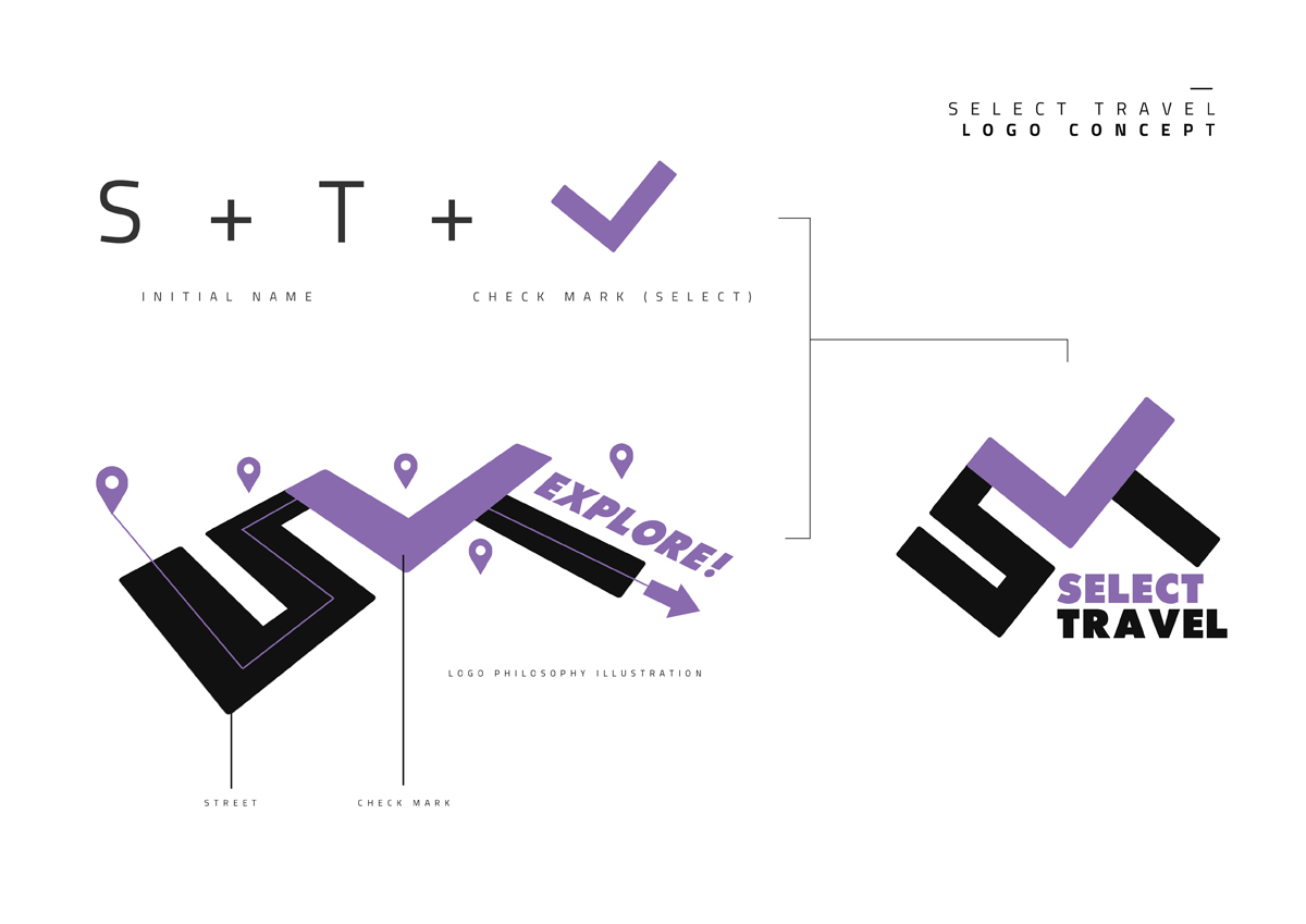 Logo Design by dongkrak studio for Select Travel  | Design #5634746