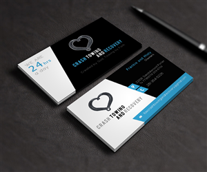 Crash Towing Business Card  | Visitenkarten-Design von Stream Graphics