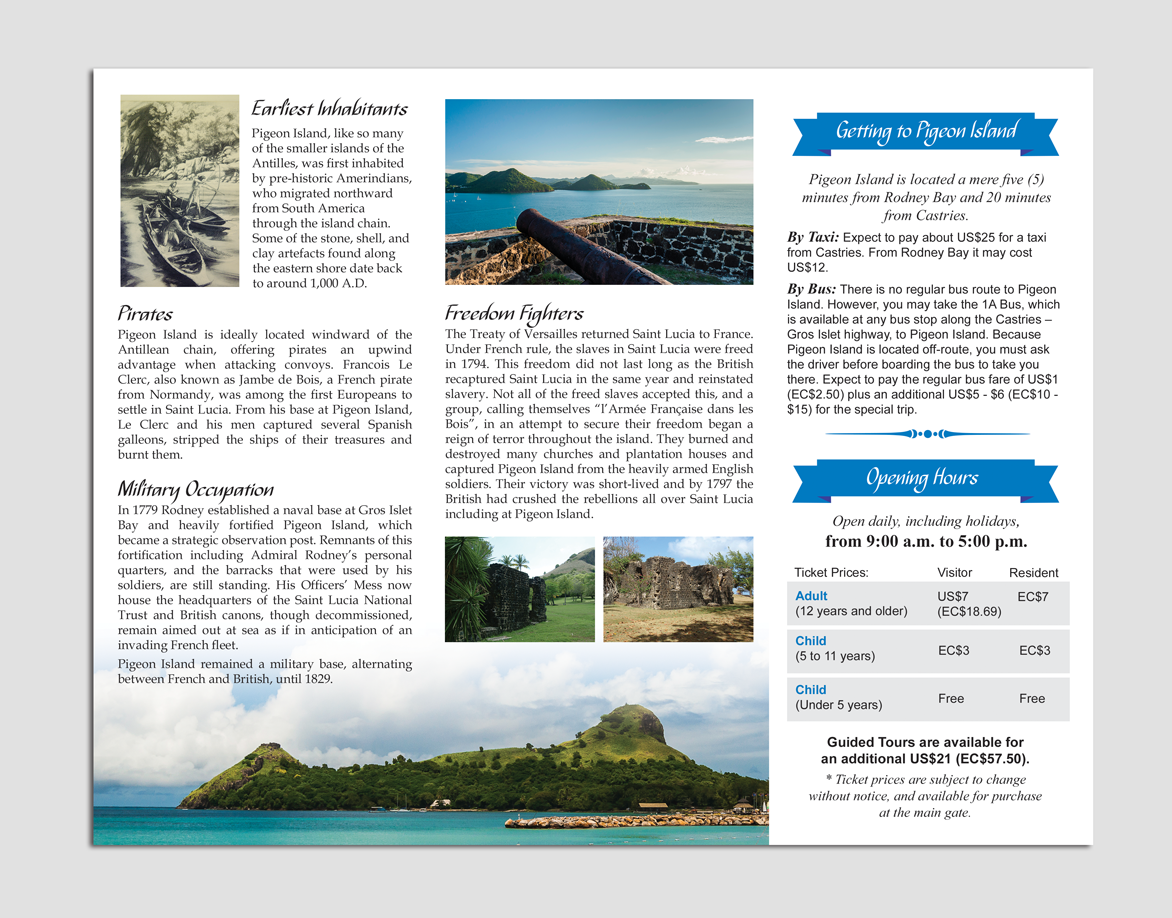 Brochure Design by Adylhere for SAINT LUCIA NATIONAL TRUST | Design #5679445