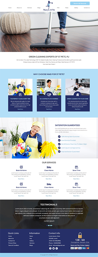 Web Design by TheCodeWire for Maid for St Pete | Design #5668763