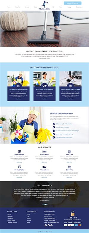 Web Design by TheCodeWire for Maid for St Pete | Design #5668763