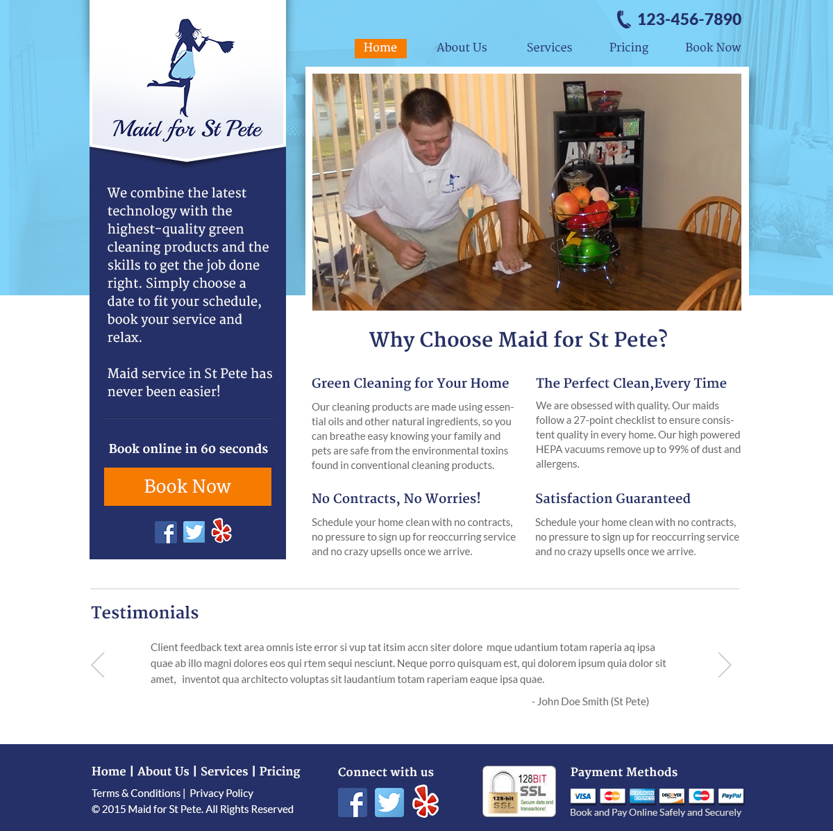 Web Design par Nelsur pour Maid for St Pete | Design #5655864