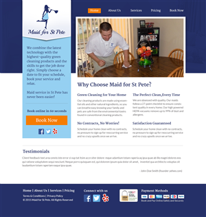 Web-Design von Nelsur für Maid for St Pete | Design: #5655876