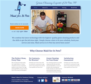 Web-Design von Nelsur für Maid for St Pete | Design: #5660100