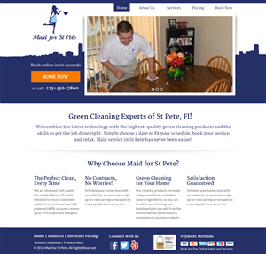 Web-Design von Nelsur für Maid for St Pete | Design: #5660113