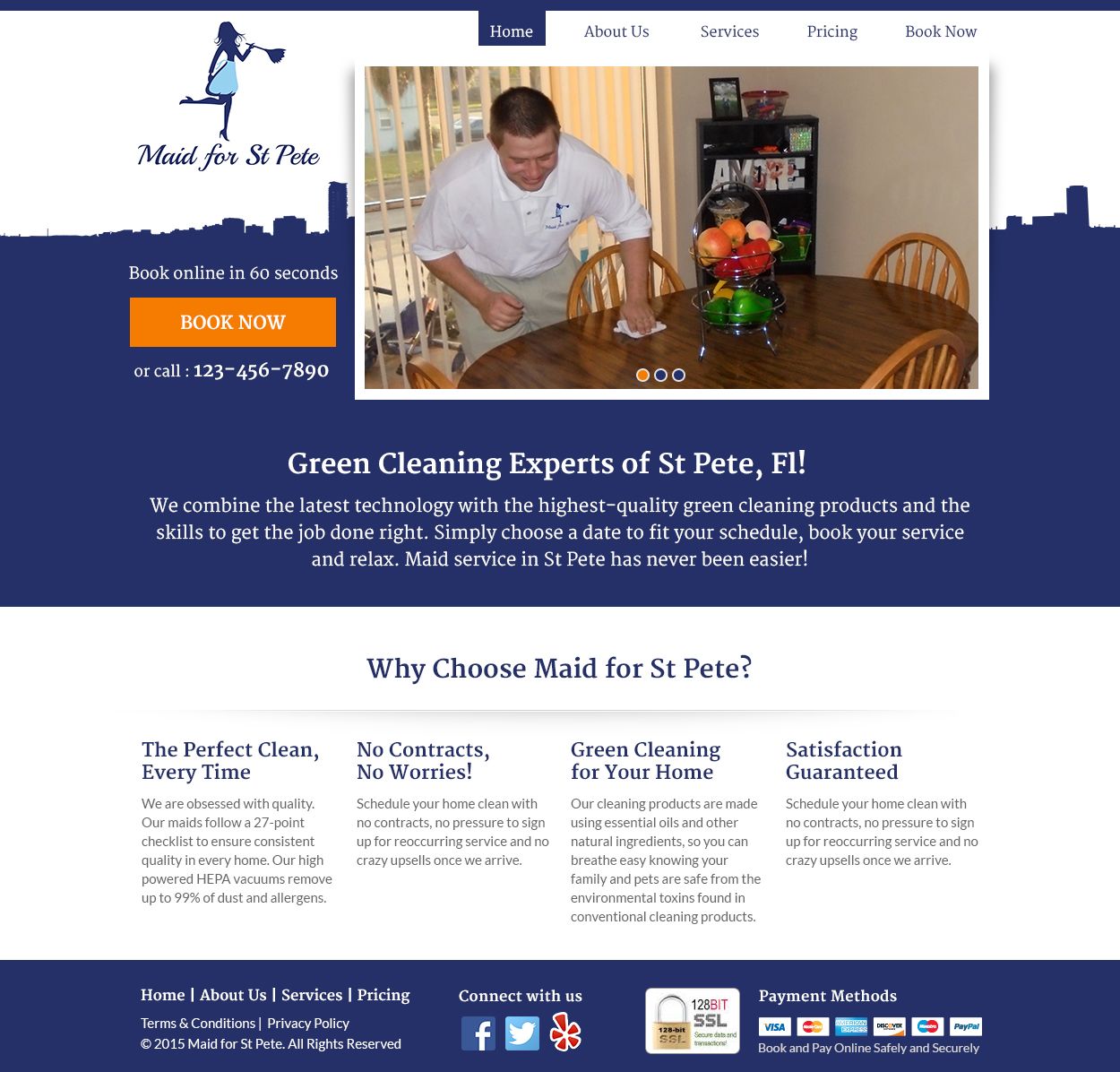 Web Design by Nelsur for Maid for St Pete | Design #5660119