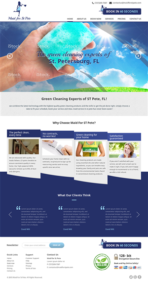 Web Design by RupalTechno for Maid for St Pete | Design #5646434