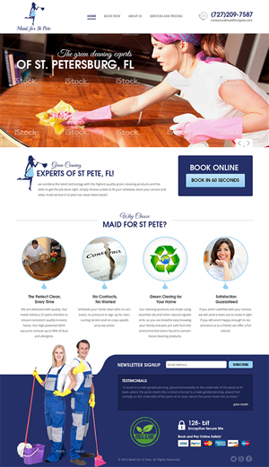Web-Design von RupalTechno für Maid for St Pete | Design: #5646595