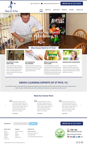 Web-Design von RupalTechno für Maid for St Pete | Design: #5646747