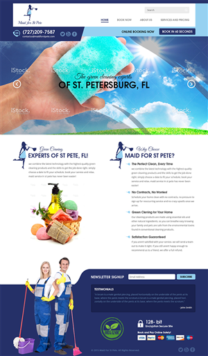 Web-Design von RupalTechno für Maid for St Pete | Design: #5647089