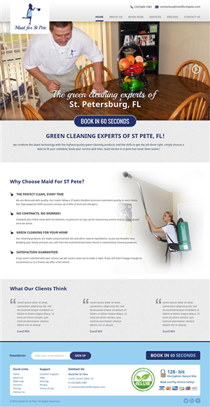 Web-Design von RupalTechno für Maid for St Pete | Design: #5647229