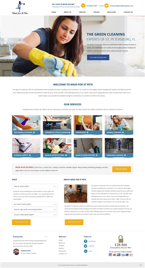 Web Design by pb for Maid for St Pete | Design: #5631663