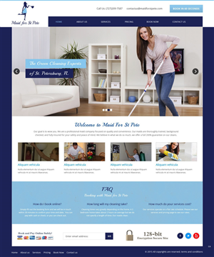 Web Design by pb for Maid for St Pete | Design: #5631667