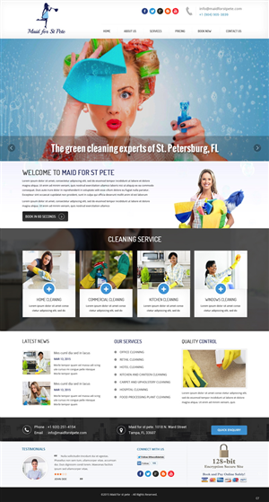 Web Design by pb for Maid for St Pete | Design: #5631670