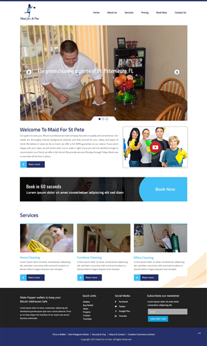 Web Design by pb for Maid for St Pete | Design: #5631674