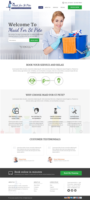 Web-Design von OM für Maid for St Pete | Design: #5656082