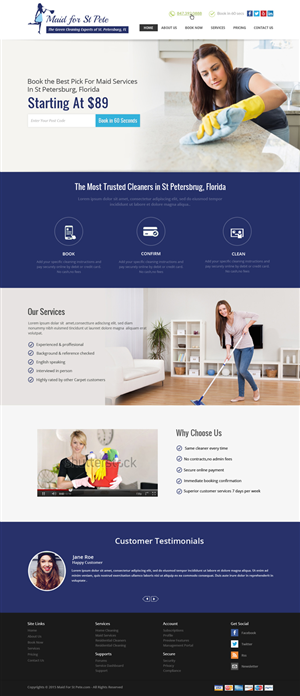 Web-Design von OM für Maid for St Pete | Design: #5656092