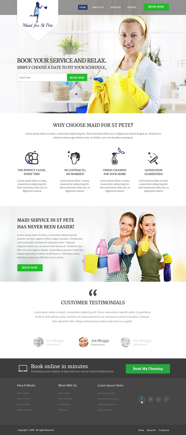 Web-Design von OM für Maid for St Pete | Design #5656098