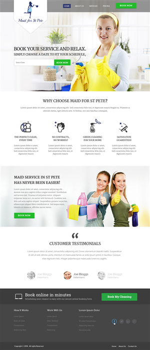 Web-Design von OM für Maid for St Pete | Design: #5656098
