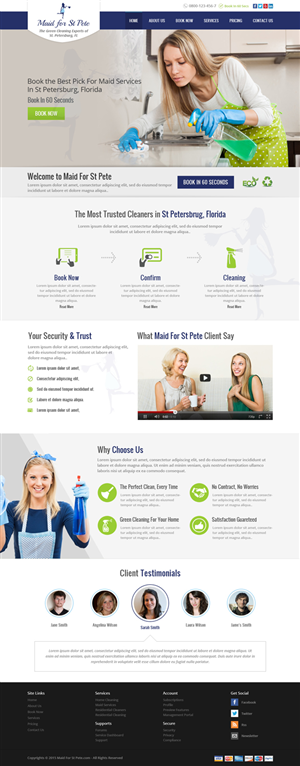Web-Design von OM für Maid for St Pete | Design: #5656114