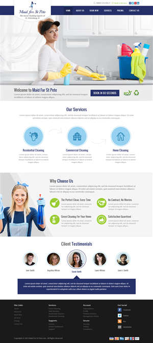 Web-Design von OM für Maid for St Pete | Design: #5656205
