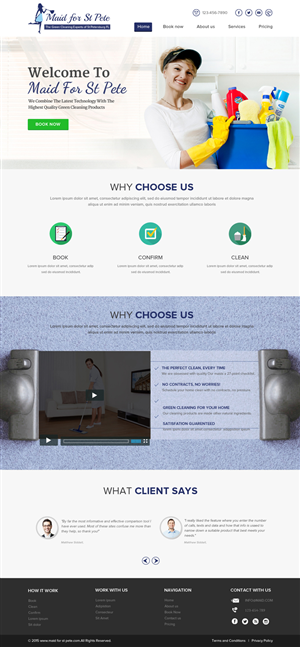 Web-Design von OM für Maid for St Pete | Design: #5656215