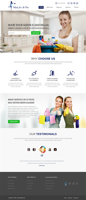 Web-Design von OM für Maid for St Pete | Design: #5656258